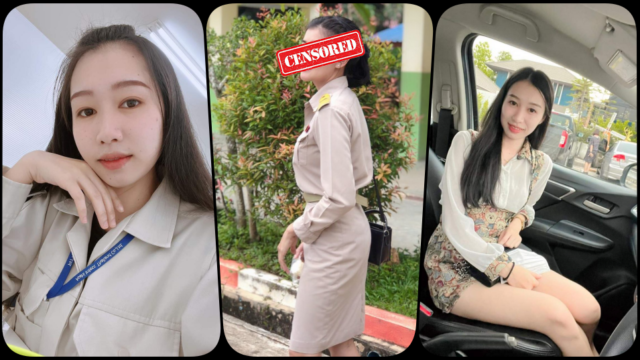 คลิปหลุด ครูตาล คนสวยย้ายไปสอนอยู่ที่ สุรินทร์ ยังไม่ถึงหนึ่งเดือนโดนครูใหญ่ป้ากามล้อมาเย็ดหีที่บ้านพักครูอย่างเด็ด
